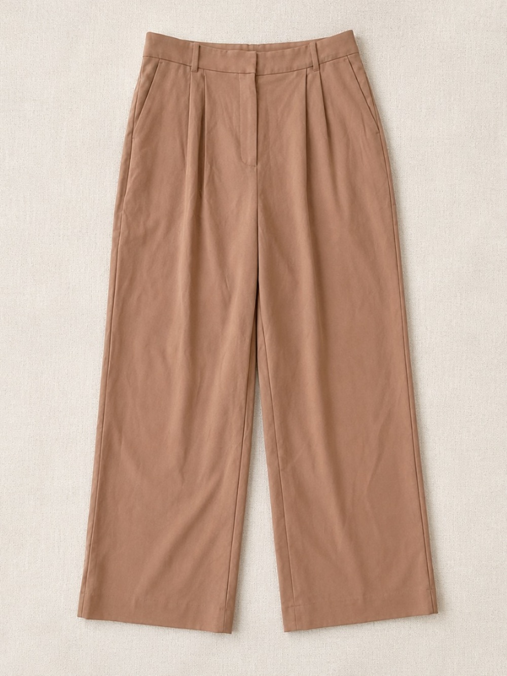 Abercrombie & Fitch Sloan Tailored Wide Leg Pants Woman 33 Tan High Rise Trouser